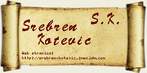 Srebren Kotević vizit kartica